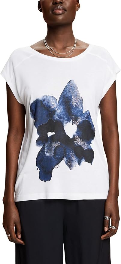 Eleganz und Komfort: Das ESPRIT Damen T-Shirt in Weiß